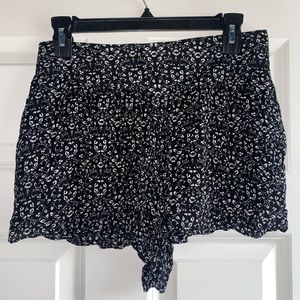 American Eagle Floral Chiffon Pull-On Shorts